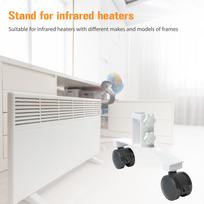 Metal Electric Heater Feet Holder Universal Heating Panel Standing Legs with Wheels Easy To Install Heating System Accessories 1pc