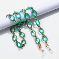 New Colorful Acrylic Oval Link Glasses Chain Strap for Women 70cm Hanging Neck Mask Rope Sunglasses Lanyard Cord Accessories turkis