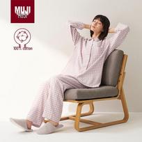 MUJI Women's Seamless Double Gauze Cotton Pajama Set L