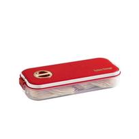 Plastic Dumpling Box Multi-Layer Food Freezer Storage Box Food Storage Container  Refrigerator Red 1 Layer