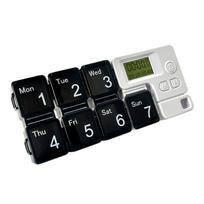 7 dienų išmanioji piliulinė dėžutė - Bluetooth vaistų organizatorius su priminimo žadintuvais, nešiojamas dozatorius kelionėms ir namų naudojimui juoda