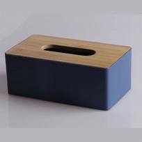 Servetėlių dėžutė stalui, servetėlių žiedai, servetėlių dėklas, popierinė dėžutė, indas, bambuko užvalkalas, medžio masyvo laikymo dėžutė namams, stalo dekoravimas tamsiai mėlyna spalva