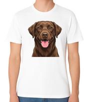 Chocolate Labrador T-Shirt Dog Face Cute Pet Lover Unisex Tee S
