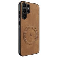 For Samsung Galaxy S26 S25 S24 S23 Plus Ultra Nappa Pattern Case For Samsung S25Edge S25 S24 S23 FE Skin Friendly Magnetic Case Galaxy S23 ruda