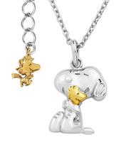 Limited Edition Snoopy Woodstock Beagle Hug Sterling Silver 925 [SNOOPY] Necklace, (Official)