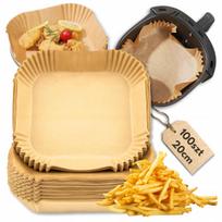 100X Wkłady Do Air Fryer 20X20 Foremki Do Frytkownicy Beztłuszczowej Grube