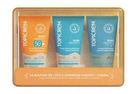 Priemonė įdegio priežiūrai kūnui/veidui Topicrem The Summer Routine SPF50+, 150 ml