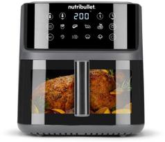Nutribullet Heißluftfritteuse CRISPLITE VISION (Black/silber, 2.000 Watt, Korb 8 Liter, mit Sichtfenster) | 0C12500004 | 8006447003811