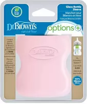 DR. BROWN'S silikoninė rankovė stikliniam 150 ml plataus kaklelio buteliukui, rožinė