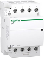 Schneider Electric Modulinis kontaktorius, Acti9 iCTK50-63-40-230 63A 4NO 50Hz 220/240 VAC, be galimybės išplėsti pagalbiniais kontaktais (A9C40463)