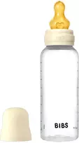 BIBS plastikinis buteliukas nuo dieglių 270 ml (Ivory) pilnas komplektas
