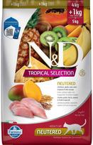 FARMINA N&D TROPICAL SELECTION - CAT Dry vištiena, Spelt, avižos NEUTERED 4+1kg