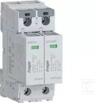 Hager Schneider Electric Apsauga nuo viršįtampių SPD T2 2P 2+0 TN-S/TT In=40kA Up1,35kV SPE240