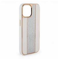 iLike Dėklas na telefon Tylny pokrowiec Apple iPhone 15 Pro Diamonds and Odinis dėklas Baltas ILIAPP15PDLCW