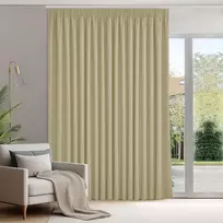 Deconovo termoizoliacinė užtemdanti užuolaida su juostele, 280 × 175 cm, tamsi smėlio spalva