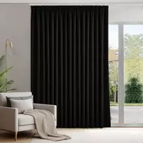 Deconovo užtemdančios termoizoliacinės užuolaidos, 1 vnt., 280 × 175 cm, poliesteris, juodos