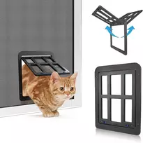 Namsan katės durys su tinkleliu, automatinis magnetinis uždarymas, juodos, 25 × 31,5 cm, Catdoor