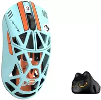 Pelė WLMouse Beast X Pro Solid Sides, Omron Opticals Switches, Mėlyna & Oranžinis