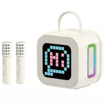 Blavec nešiojama kolonėlė Bluetooth WS-09 Karaoke Fun – 10W su 2 mikrofonais (WS09-2MBE) gelsvos spalvos