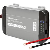 Qoltec 51917 Išmanusis „Monolith“ įkroviklis LiFePO4 AGM GEL SLA akumuliatoriams | 70A | 12V