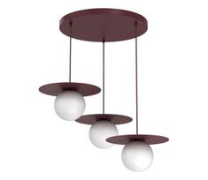 Pakabinamas šviestuvas ant laido FLAT 3xE27/15W/230V, bordo