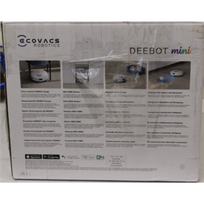 SALE OUT. Ecovacs DEEBOT mini Vacuum cleaner, Robot, Wet and Dry, ZeroTangle Technology, Agile Navigation, White/Blue + Auto-empty station | Ecovacs Robotic Vacuum Cleaner | DEEBOT mini BLUE | Wet and Dry | Li-ion | 3200 mAh | Dust capacity 1.8 L | 8000 Pa | White/Blue | DAMAGED PACKAGING, ITEM USED, SCRATCHED AND DIRTY