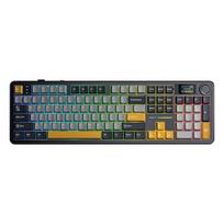 Klaviatūra „Gasket“ F108 Pro, pilkos, oranžinės ir tamsiai pilkos spalvų, su „Reaper“ jungikliais ir RGB apšvietimu, „AULA“