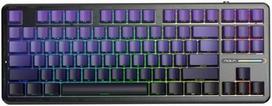AULA Gasket F87 Pro klaviatūra Juoda Violetinė GrayWoodV4 RGB