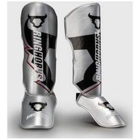 Ringhorns Charger by Venum Shin Guards - Silver/Black