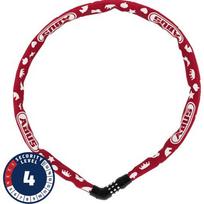 Spyna ABUS Steel-O-Chain™ 4804C/75 Red Symbols // grandinė, 75 cm (raudona)