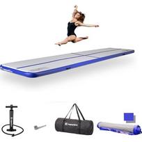 Pripučiamas mankštos kilimėlis inSPORTline Airstunt 500 x 100 x 10 cm baltas su rankine pompa