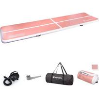 Pripučiamas mankštos kilimėlis inSPORTline Airstunt 500 x 100 x 10 cm Coral Pink su elektrine pompa