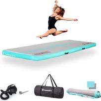 Pripučiamas mankštos kilimėlis inSPORTline Airstunt 300 x 100 x 10 cm, baltas, su elektrine pompa