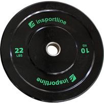 Guminė svarmenų plokštelė inSPORTline Bumper Plate Lite 10 kg 50 mm