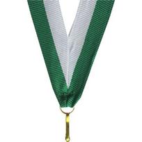 Juostelė medaliui V8 Balta/Žalia 1cm