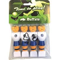 Keičiamas stalo futbolo žaidėjas Buffalo, 16mm, mėlynas/baltas, 4vnt