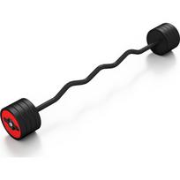 Fiksuoto svorio, gumuotas, lenktas svoris Marbo Sport, 35kg, raudonas