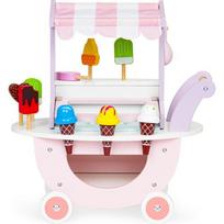 Medinis vežimėlis-ledų parduotuvė vaikams Eco Toys, 12 el