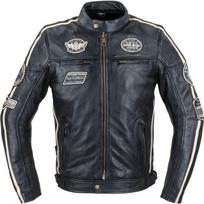 Vyriška odinė striukė W-TEC Makso - Black with Patches