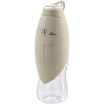 Silikoninis buteliukas "Hunter Letter" 550 ml, su dubenėliu, smėlio spalvos