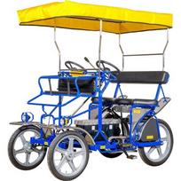 Dvivietis velomobilis Ciclofan E-Sirenetta su elektriniu pagalbiniu mechanizmu