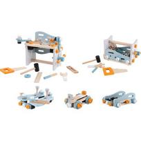 Meistro stalas Ecotoys 2in1 medinis