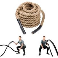 Natūrali jėgos-kovos virvė iš sizalio inSPORTline Waverope Base 15m 40mm 9,6kg