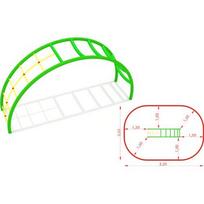 Metalinės laipiojimo kopėtėlės modelis CM-0010+CM-0012