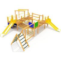 Medinė vaikų žaidimų aikštelė modelis 0503F