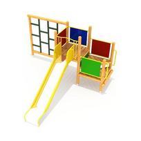 Medinė vaikų žaidimų aikštelė modelis 4-B