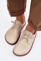 Kreminė moteriški odiniai barefoot pusbačiai Zazoo