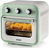 Ariete Heißluftfritteuse und Mini-Ofen 3in1 Vintage Green (weiß/hellgrün, 1.350 Watt, Garraum 16 Liter, mit Sichtfenster) | 00C463204AR0 | 8003705122444
