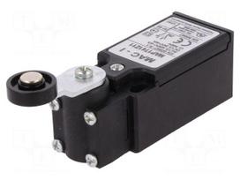 Limit switch | lever R 35,5mm, plastic roller Ø18mm | NO + NC