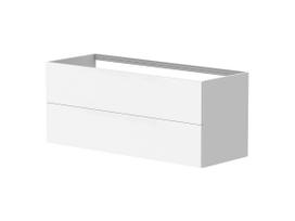 Vonios spintelė Kame Gama 120cm dviguba, 2 stalčiai (push to open) Balta BUD/12-3DR/D1-PO